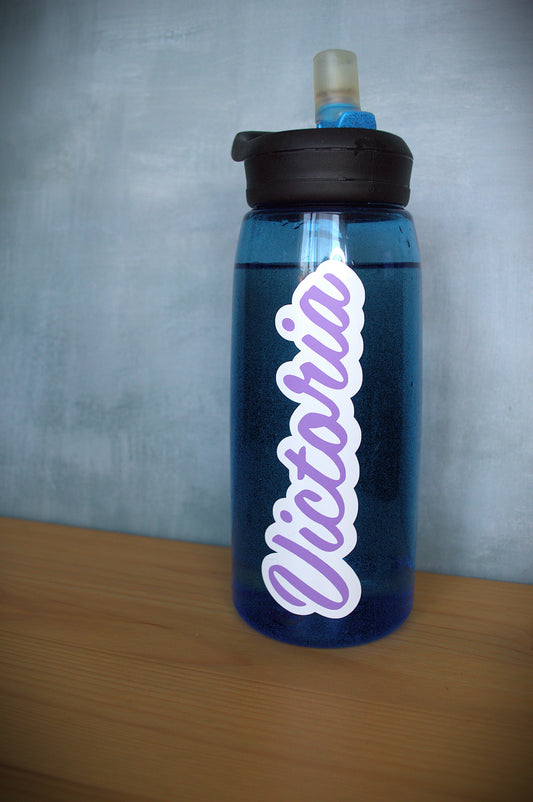 Name Decal for Water bottles - two (2) colours