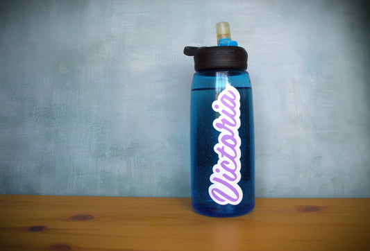 Name Decal for Water bottles - two (2) colours