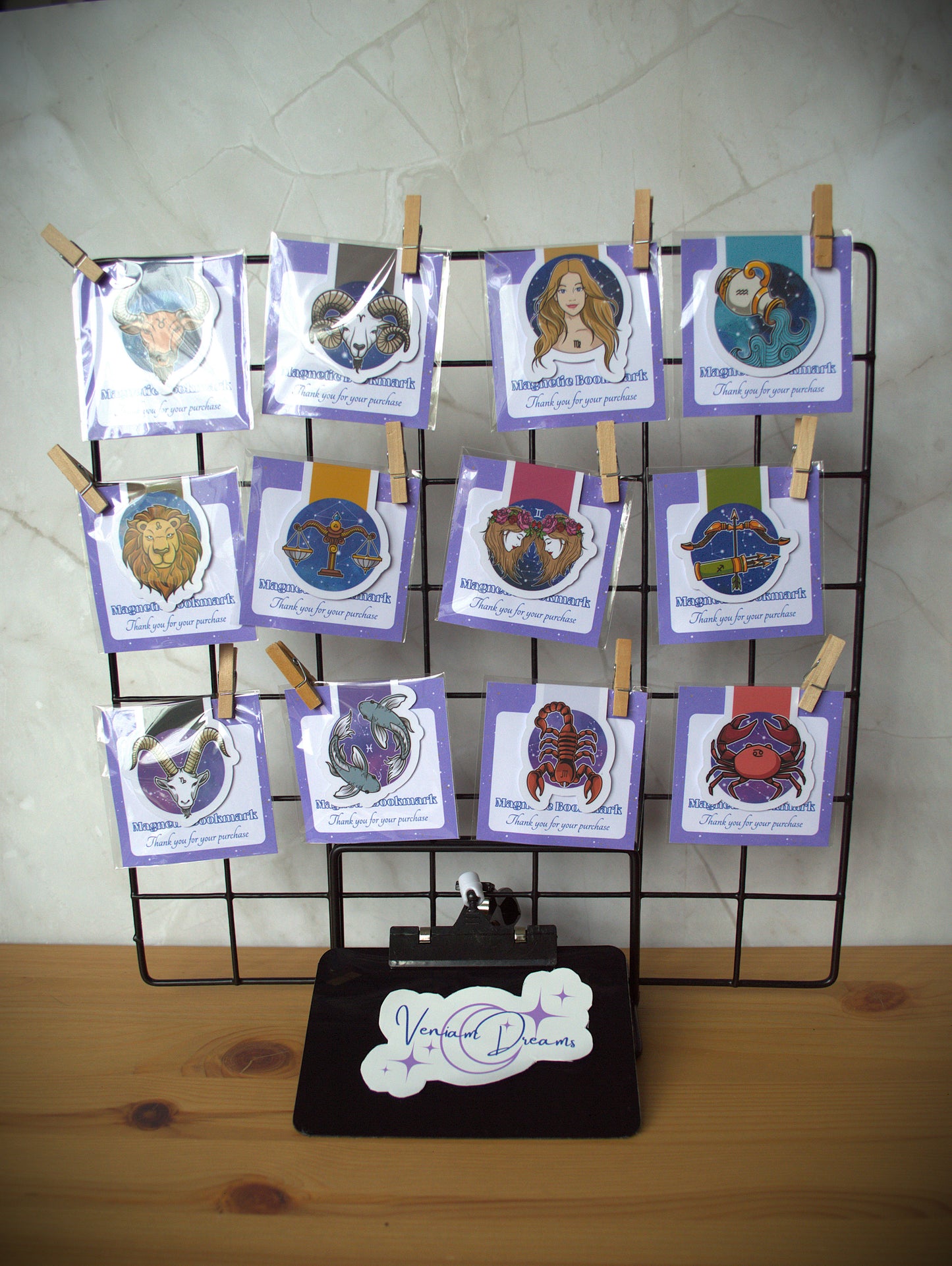 Zodiac Magnetic Bookmark